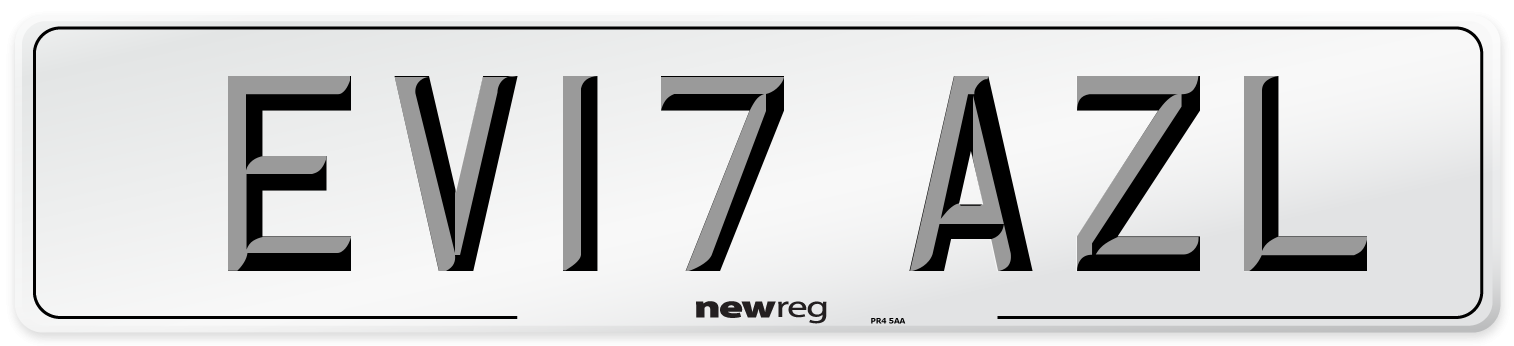 EV17 AZL Number Plate from New Reg